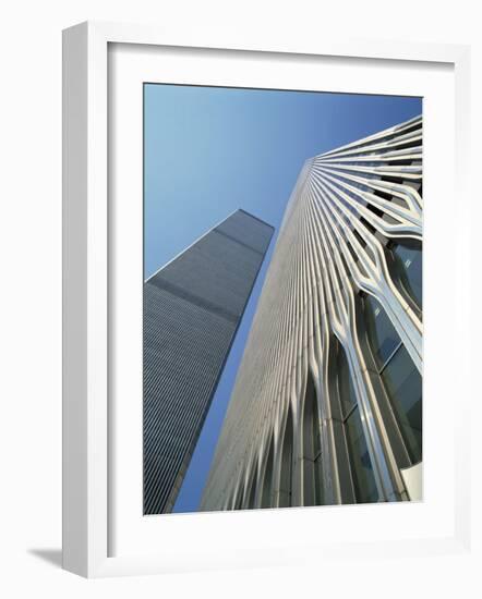 World Trade Center's Twin Towers, Prior to 11 September 2001, Manhattan, New York City, USA-Rawlings Walter-Framed Photographic Print