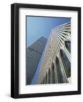 World Trade Center's Twin Towers, Prior to 11 September 2001, Manhattan, New York City, USA-Rawlings Walter-Framed Photographic Print
