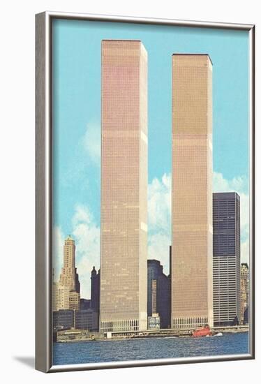 World Trade Center Towers, New York City-null-Framed Art Print