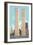 World Trade Center Towers, New York City-null-Framed Art Print