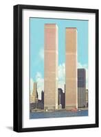 World Trade Center Towers, New York City-null-Framed Art Print