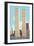 World Trade Center Towers, New York City-null-Framed Art Print