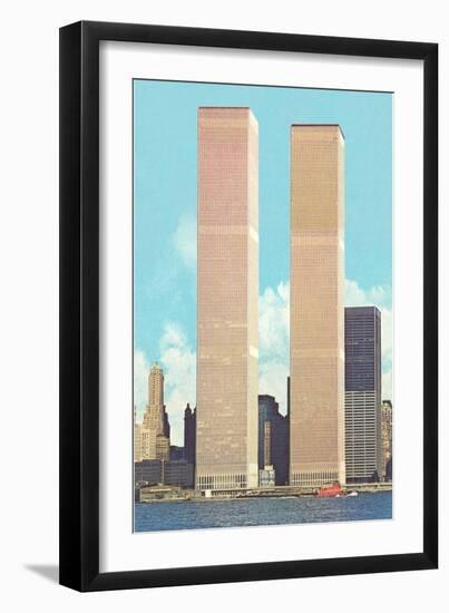 World Trade Center Towers, New York City-null-Framed Art Print