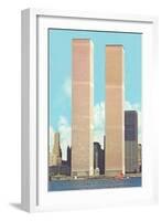 World Trade Center Towers, New York City-null-Framed Art Print