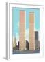 World Trade Center Towers, New York City-null-Framed Art Print