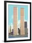 World Trade Center Towers, New York City-null-Framed Art Print