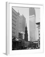 World Trade Center Twin Towers Construction, New York City, New York, c.1971-null-Framed Photographic Print