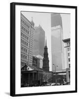 World Trade Center Twin Towers Construction, New York City, New York, c.1971-null-Framed Photographic Print