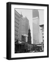 World Trade Center Twin Towers Construction, New York City, New York, c.1971-null-Framed Photographic Print