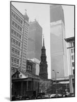 World Trade Center Twin Towers Construction, New York City, New York, c.1971-null-Mounted Photographic Print