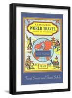 World Travel Brings Us Together, International Sights-null-Framed Art Print