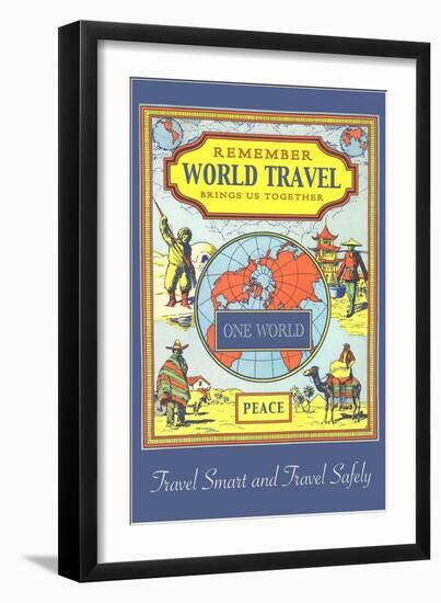 World Travel Brings Us Together, International Sights-null-Framed Art Print