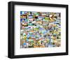 World Travel Destinations Set-null-Framed Art Print