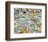 World Travel Destinations Set-null-Framed Art Print