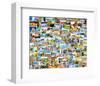 World Travel Destinations Set-null-Framed Art Print