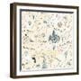 World Traveler Pattern V-Laura Marshall-Framed Art Print