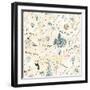 World Traveler Pattern V-Laura Marshall-Framed Art Print