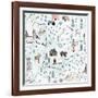 World Traveler Pattern VI-Laura Marshall-Framed Art Print