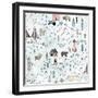 World Traveler Pattern VI-Laura Marshall-Framed Art Print