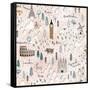 World Traveler Pattern VII-Laura Marshall-Framed Stretched Canvas