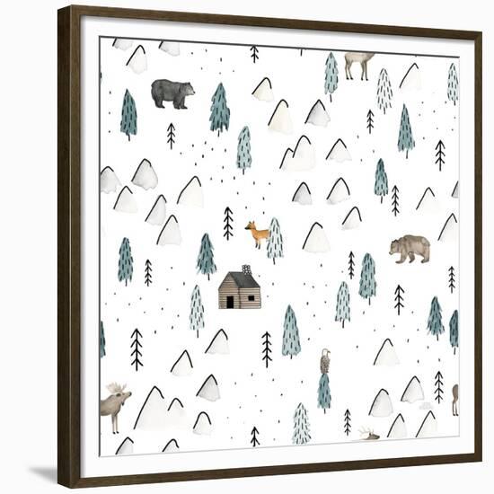 World Traveler Pattern XVI-Laura Marshall-Framed Premium Giclee Print