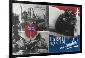 World War 2: Free French Propaganda Poster C1942-1944-null-Framed Giclee Print