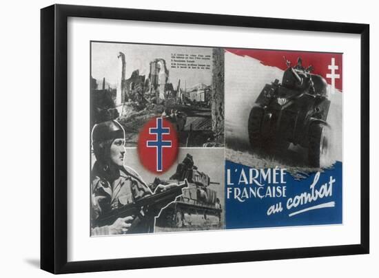 World War 2: Free French Propaganda Poster C1942-1944-null-Framed Giclee Print