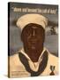 World War 2 Poster with a Portrait of Doris 'Dorie' Miller-null-Stretched Canvas