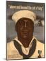 World War 2 Poster with a Portrait of Doris 'Dorie' Miller-null-Mounted Art Print