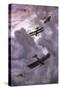 World War I (1914-1918). Aerial Battle Between French (Model Nieuport 17) and German (Albatros…-null-Stretched Canvas