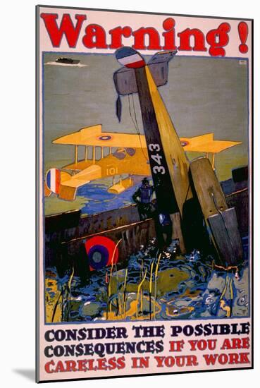 World War I American Homefront Aircraft Production War Work Poster, 1917-L.n. Britton-Mounted Art Print
