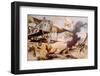 World War I, American Pilots of the Lafayette Escadrille Bombing a German Supply Base, 1916-null-Framed Photo