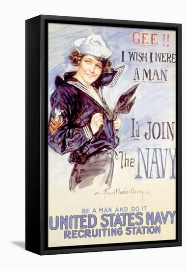 World War I American Recuiting Poster, 1917-Howard Chandler Christy-Framed Stretched Canvas