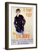 World War I American Recuiting Poster, 1917-Howard Chandler Christy-Framed Art Print