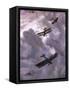 World War I Battle Between French (Model Nieuport 17) and German (Albatros D-Iii) Aircrafts-Prisma-Framed Stretched Canvas