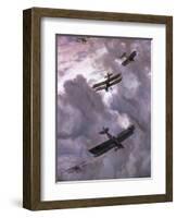 World War I Battle Between French (Model Nieuport 17) and German (Albatros D-Iii) Aircrafts-Prisma-Framed Photographic Print