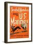 World War I Devil Dog Poster-null-Framed Premium Giclee Print