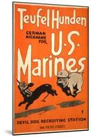 World War I Devil Dog Poster-null-Mounted Premium Giclee Print