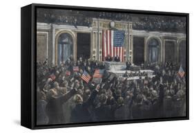 World War I, Entry of the United States into the War, April 1917-Stefano Bianchetti-Framed Stretched Canvas