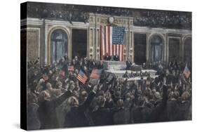 World War I, Entry of the United States into the War, April 1917-Stefano Bianchetti-Stretched Canvas