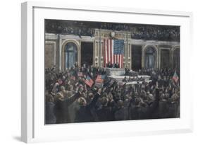 World War I, Entry of the United States into the War, April 1917-Stefano Bianchetti-Framed Giclee Print