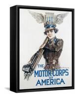 World War I: Motor Corps-Howard Chandler Christy-Framed Stretched Canvas