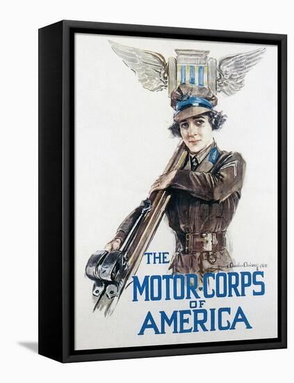 World War I: Motor Corps-Howard Chandler Christy-Framed Stretched Canvas