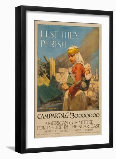 World War I Poster Appealing for Aid for Armenians, 1917-null-Framed Art Print