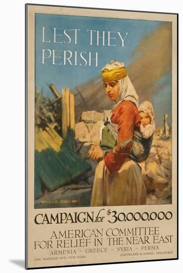 World War I Poster Appealing for Aid for Armenians, 1917-null-Mounted Art Print