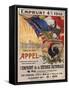 World War I Poster Features a Statue of a Mounted Joan D'Arc, Paris, 1918-null-Framed Stretched Canvas