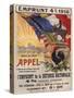 World War I Poster Features a Statue of a Mounted Joan D'Arc, Paris, 1918-null-Stretched Canvas