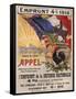 World War I Poster Features a Statue of a Mounted Joan D'Arc, Paris, 1918-null-Framed Stretched Canvas