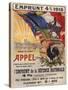 World War I Poster Features a Statue of a Mounted Joan D'Arc, Paris, 1918-null-Stretched Canvas