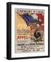 World War I Poster Features a Statue of a Mounted Joan D'Arc, Paris, 1918-null-Framed Art Print